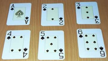 Here are the six cards that will be used in these instructions to make a Card Cube